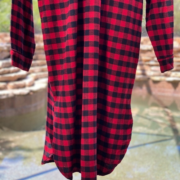 POLO RALPH LAUREN PLAID ONE-PIECE NIGHTSHIRT - Picture 3 of 5